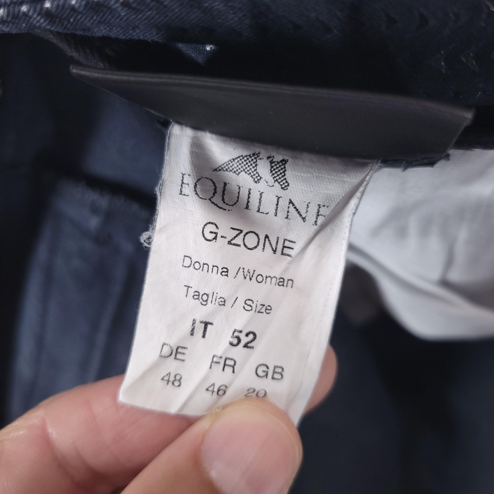 Equiline Pants Womens IT 52 Blue G Zone Riding Jegging Breeches Grip Pockets - Picture 5 of 11